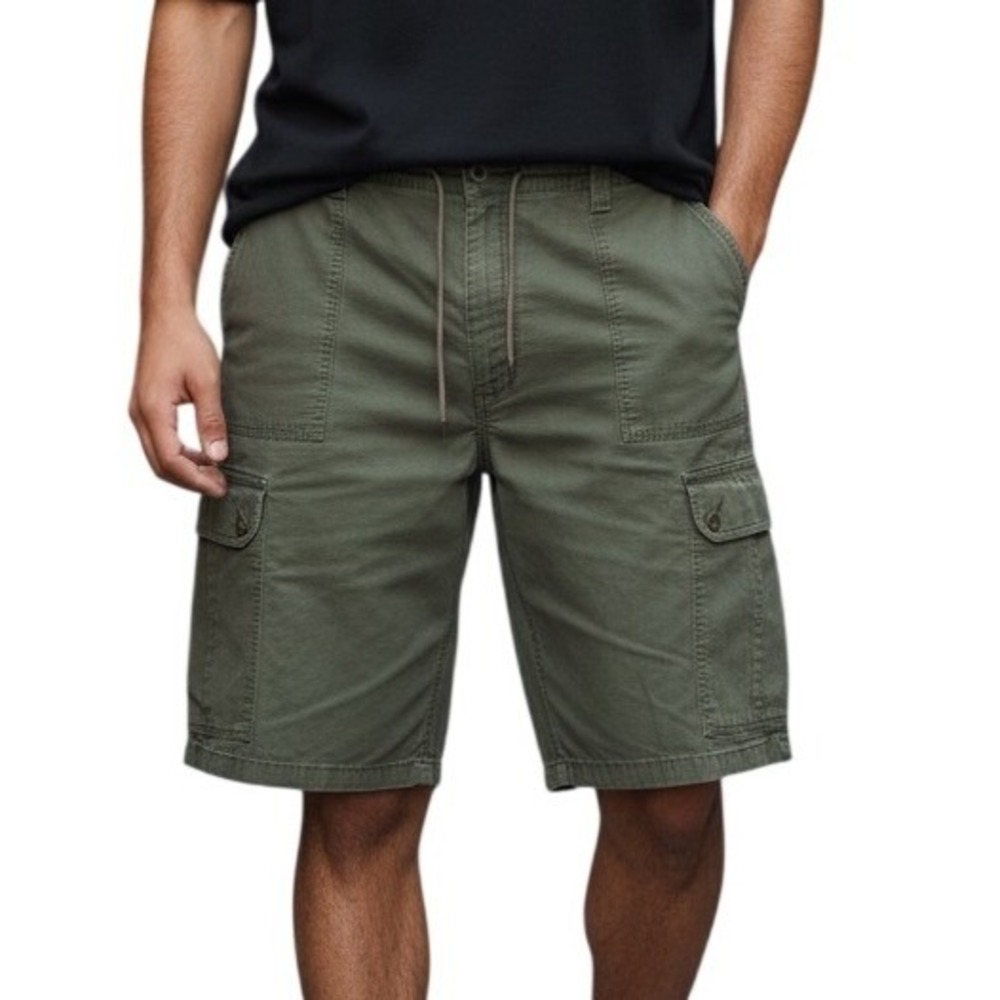 Vintage Levi's SilverTab Cargo Shorts Mens XL Olive Green Ripstop Utility 90s